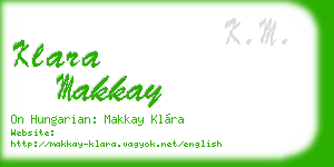 klara makkay business card